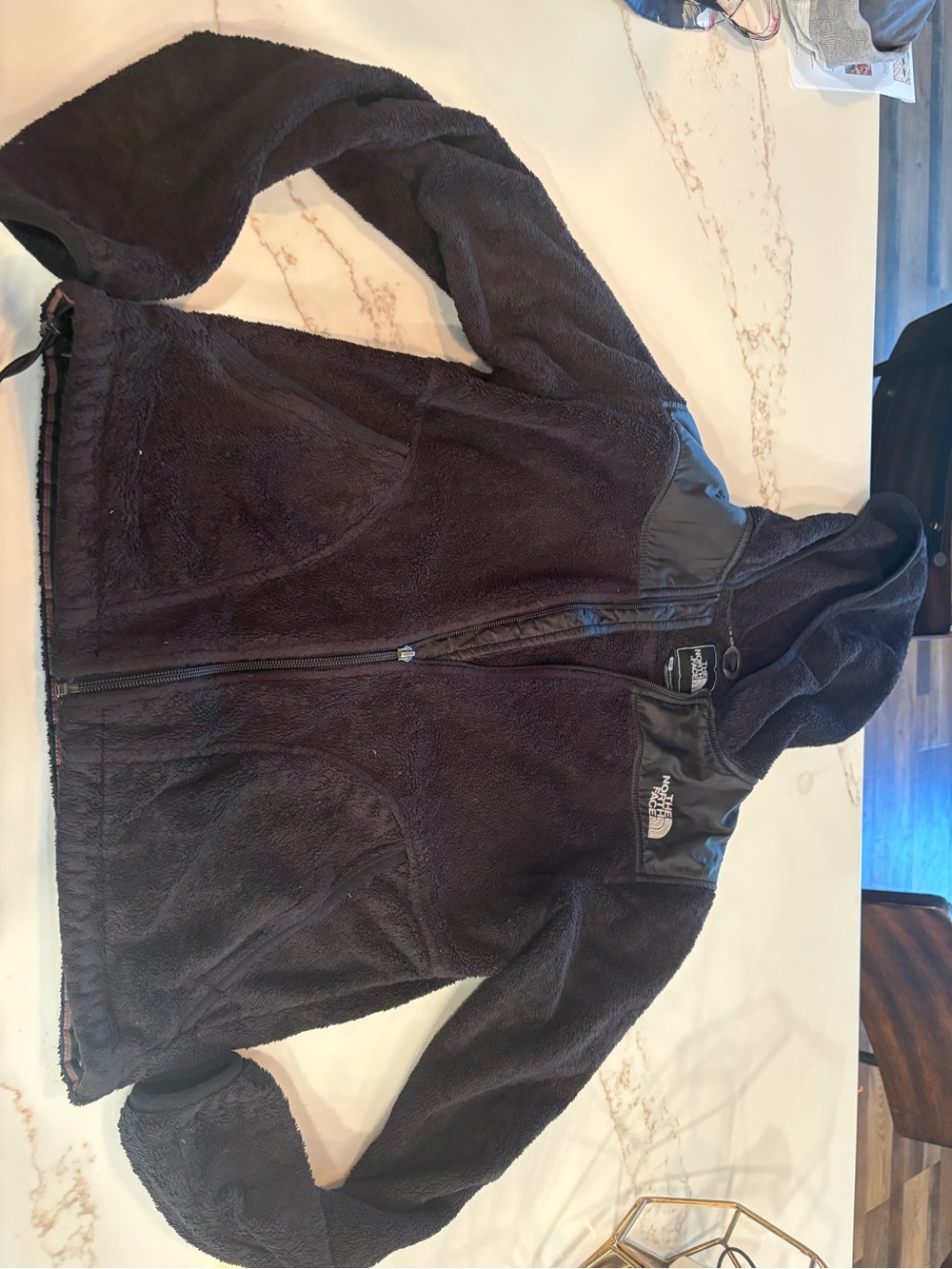 The North Face Black Sherpa Fleece Jacket with Logo